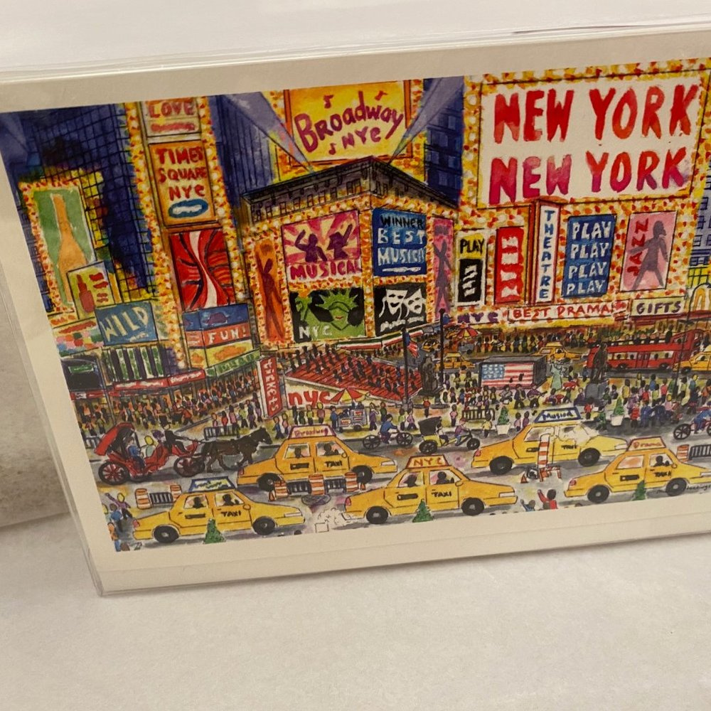 MICHAEL STORRINGS Broadway Lights Boxed Christmas Cards, Set of 8